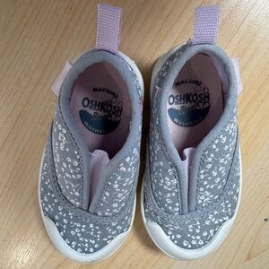 Oshkosh b’gosh toddler girls blue floral shoe size 4